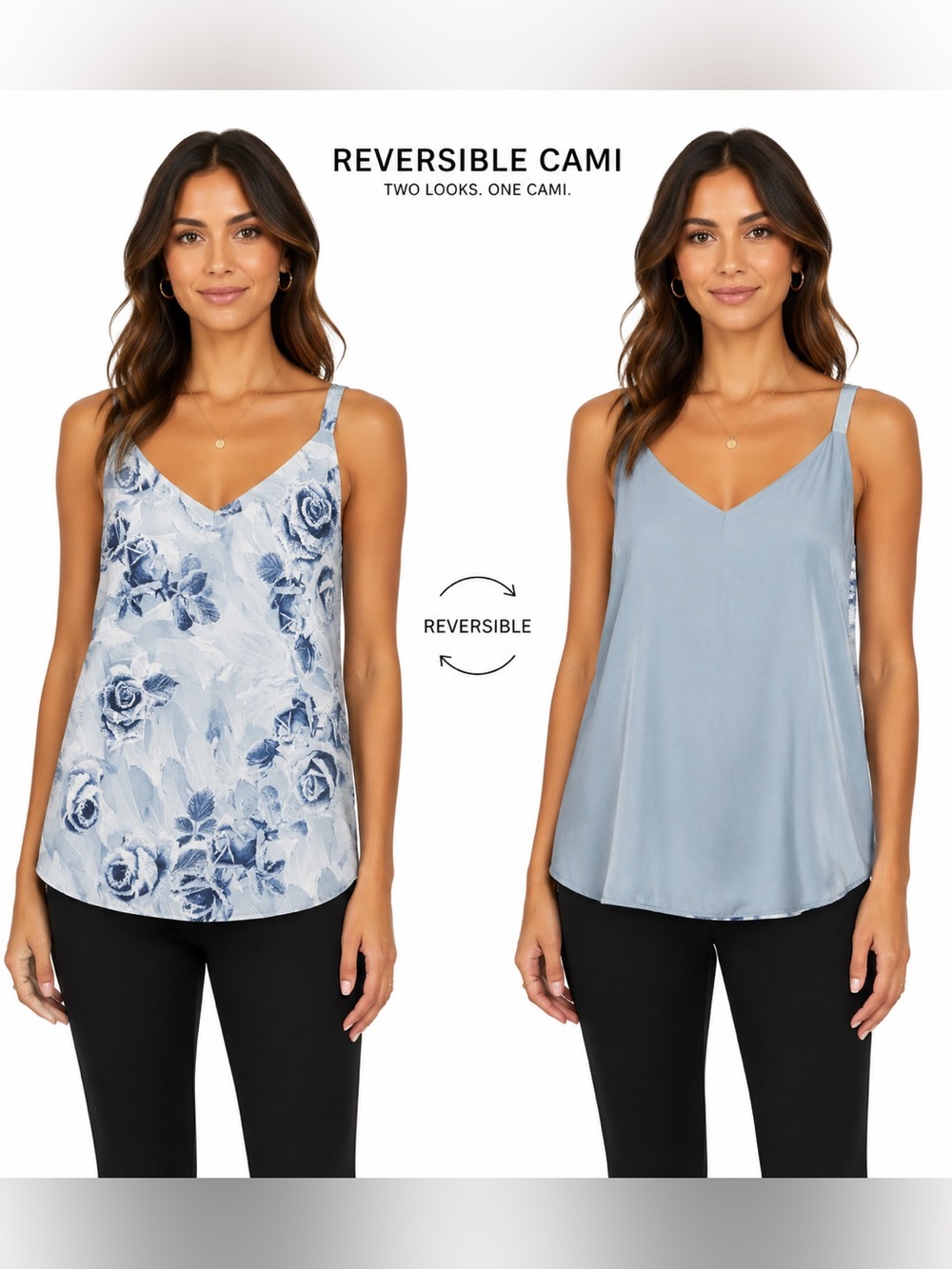 White House Black Market Reversible Floral Camisole Tank Top - XL - NWT